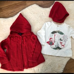 Baby Gap 3 piece Little Red Riding Hood set